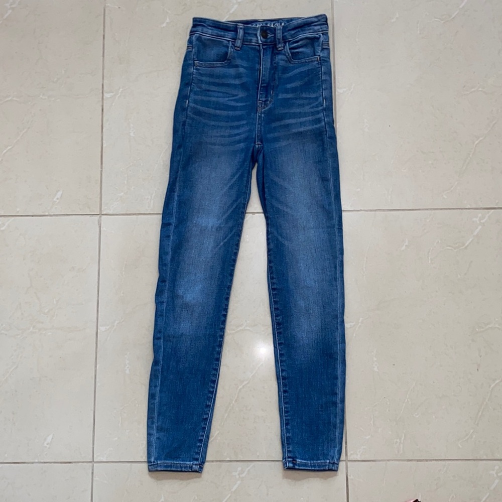 Women’s High Waisted Dark Wash Skinny Jeans